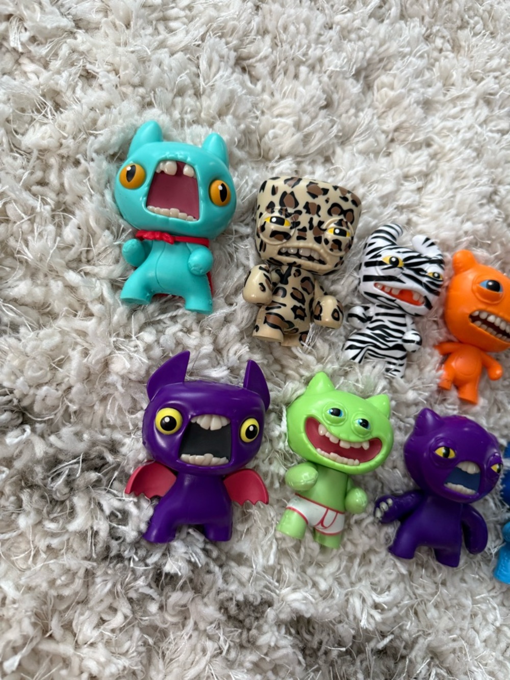 Uglydoll Mini Plastic Multicolor Collectible Figurine Bundle Lot 9 Animals Theme - Picture 2 of 5